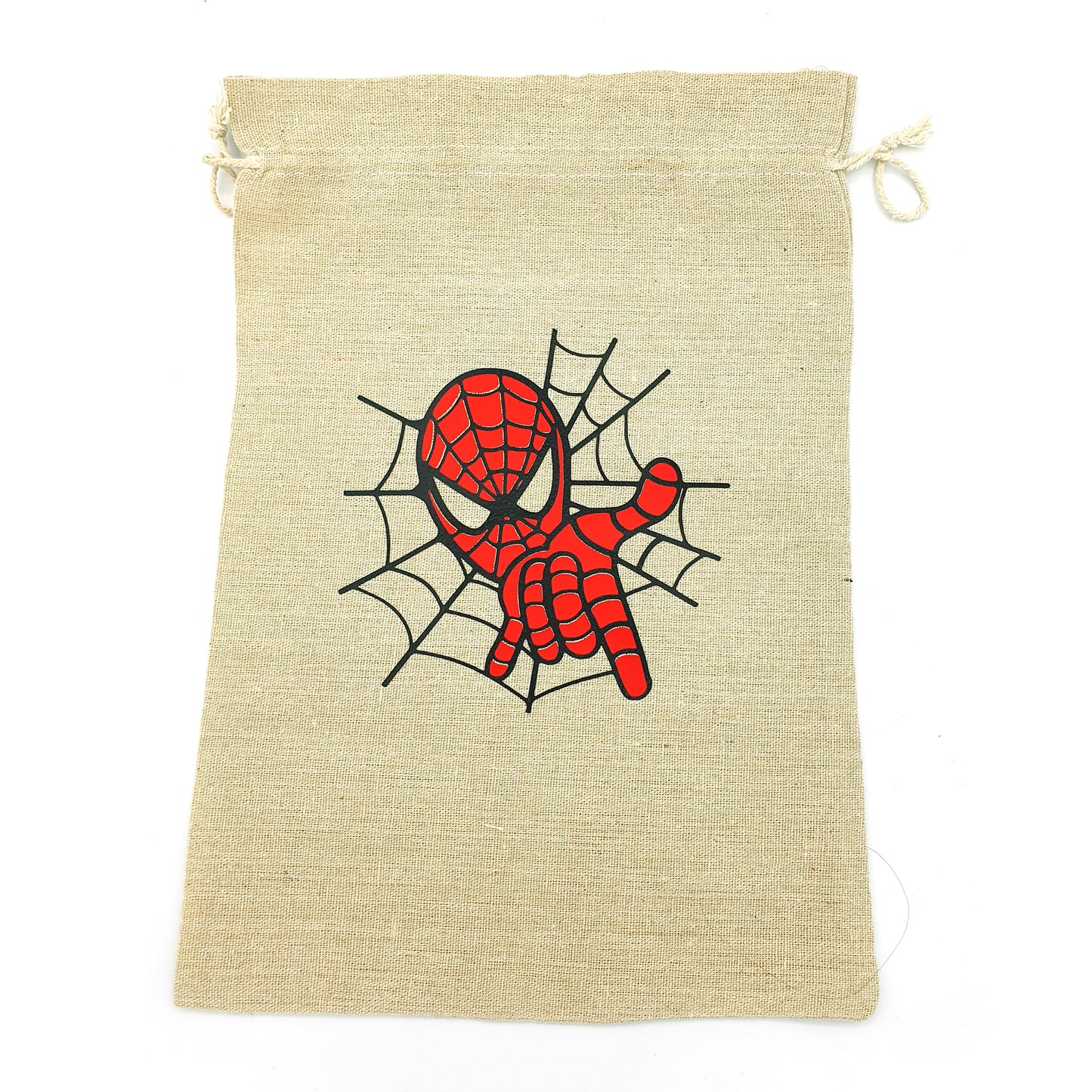 Sacs en tissu avec cordon à personnaliser avec le prénom pour l'école loisir activités rangement doudou jouet motif spiderman