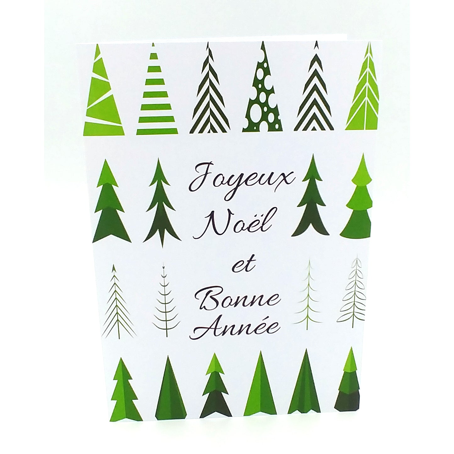 Carte de vœux sapins de noël