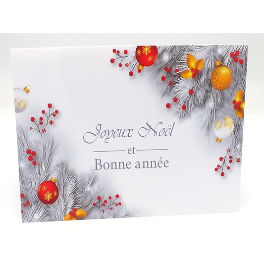 Carte de vœux joyeux noël et bonne année