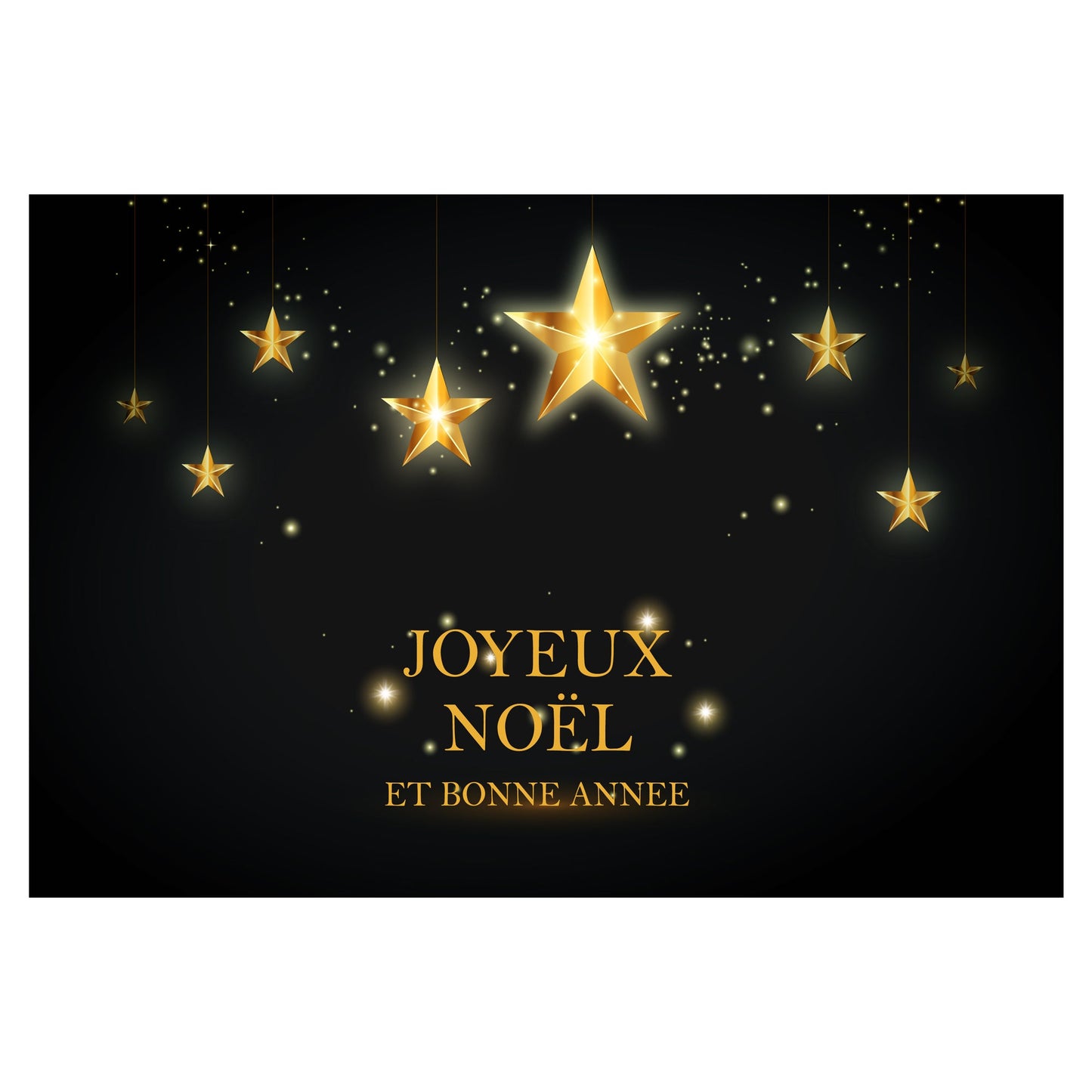 Carte de vœux étoiles de noël