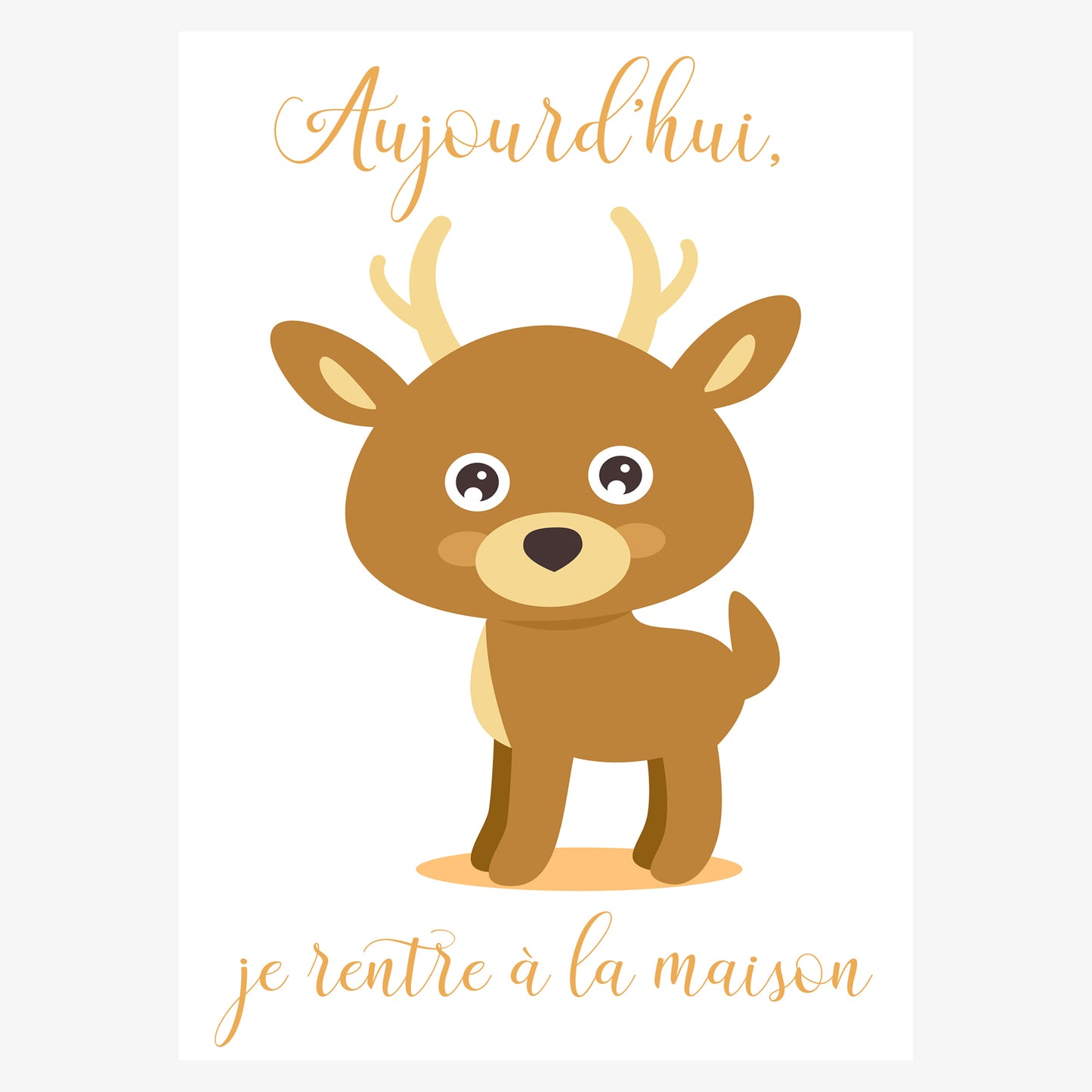 Carte étape bébé Animaux sauvages