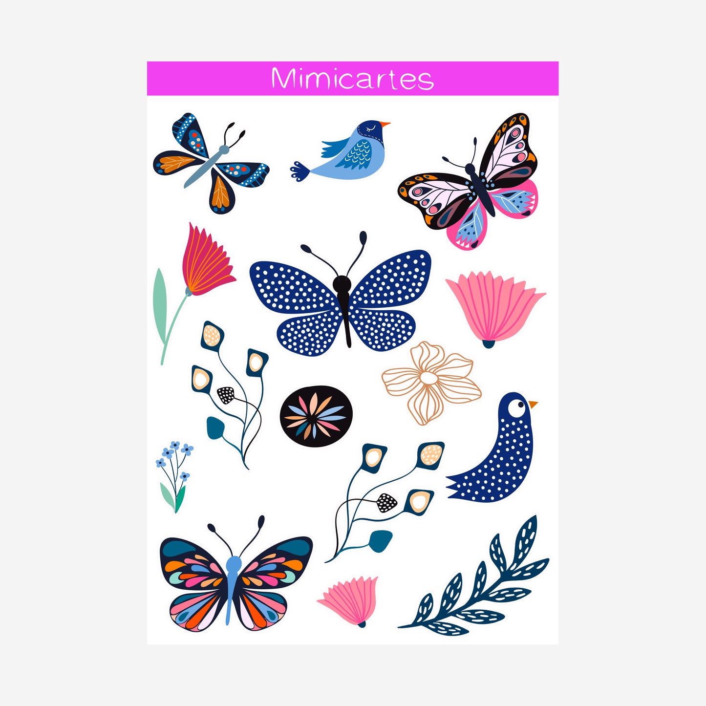 stickers papillons