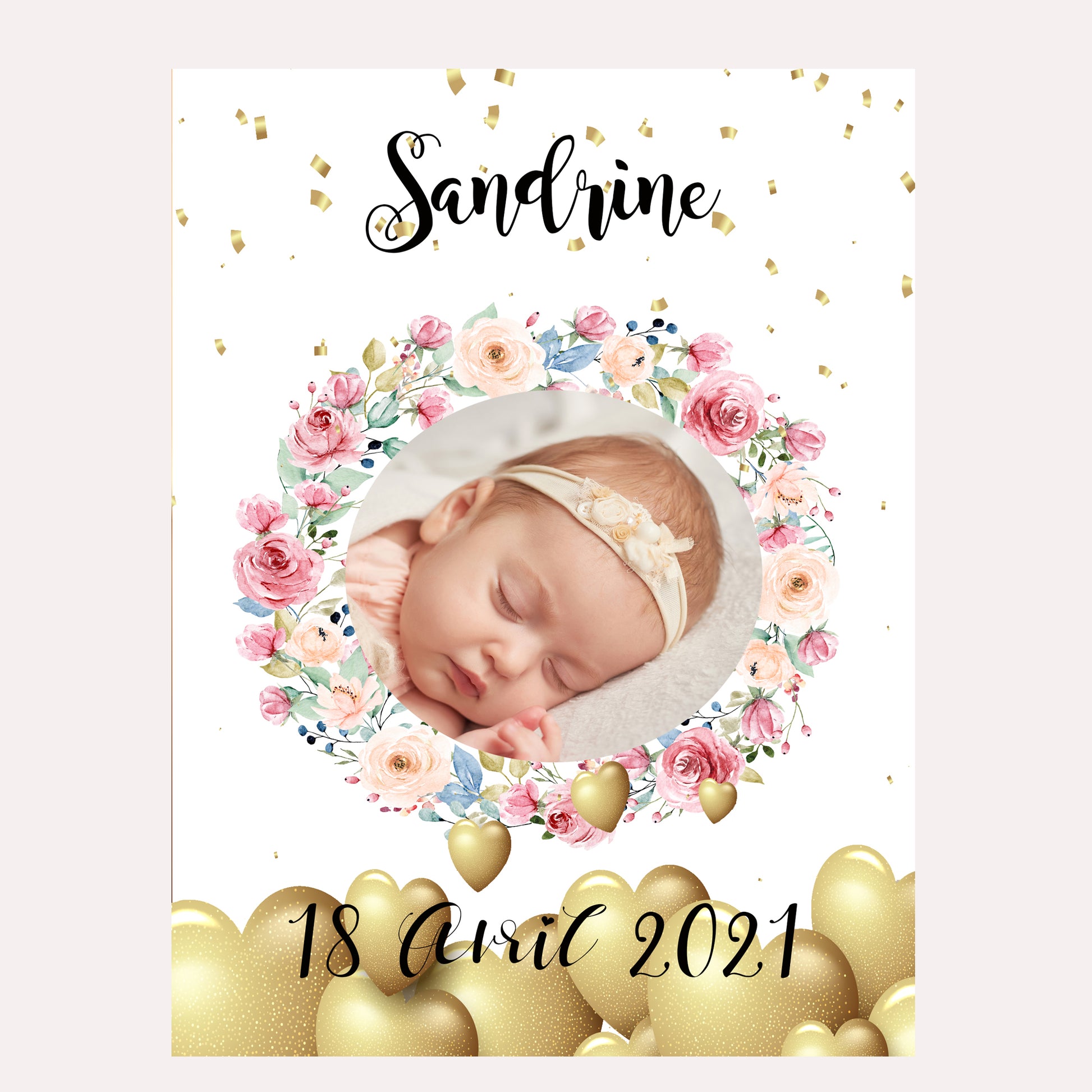 affiche naissance fille