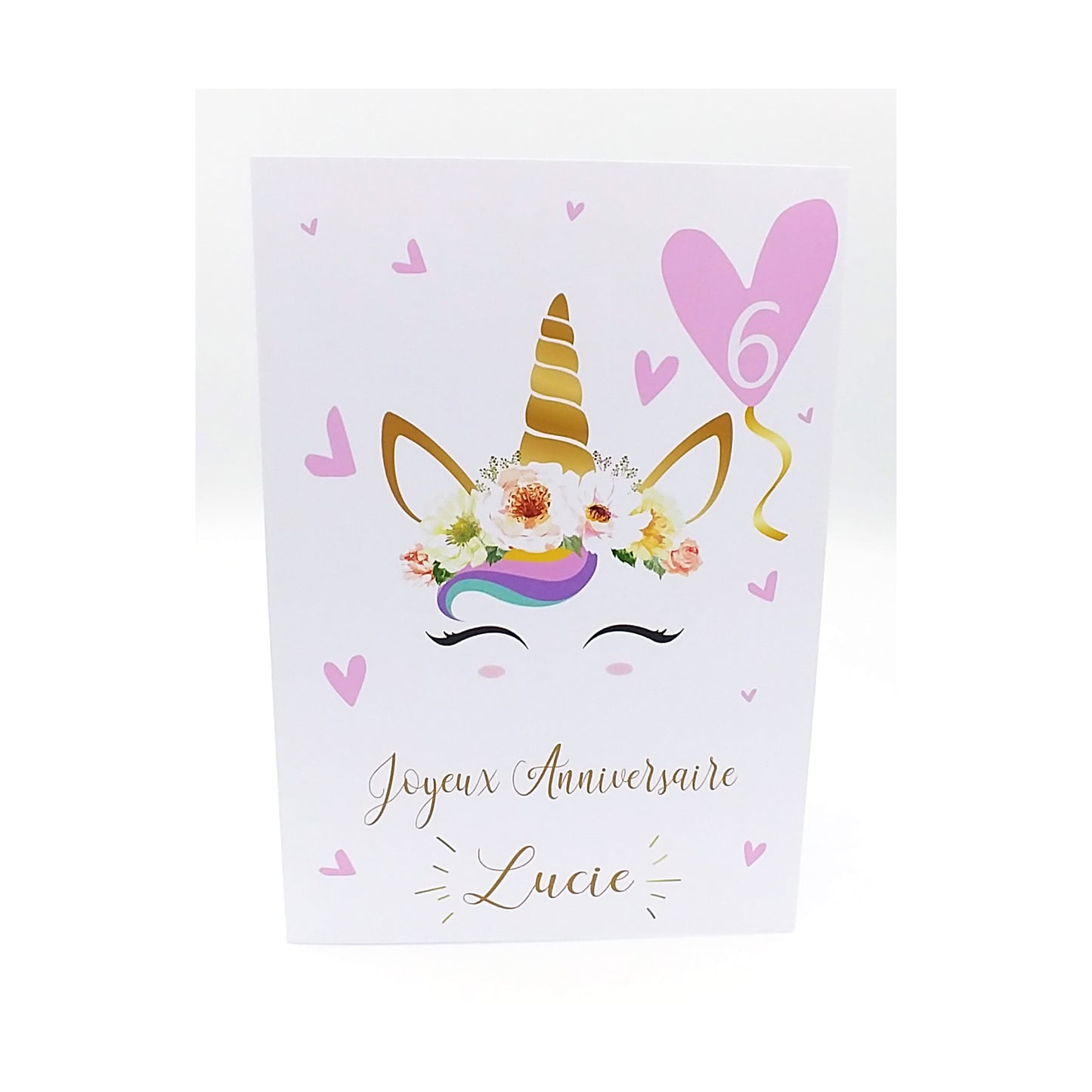 carte d'anniversaire licorne