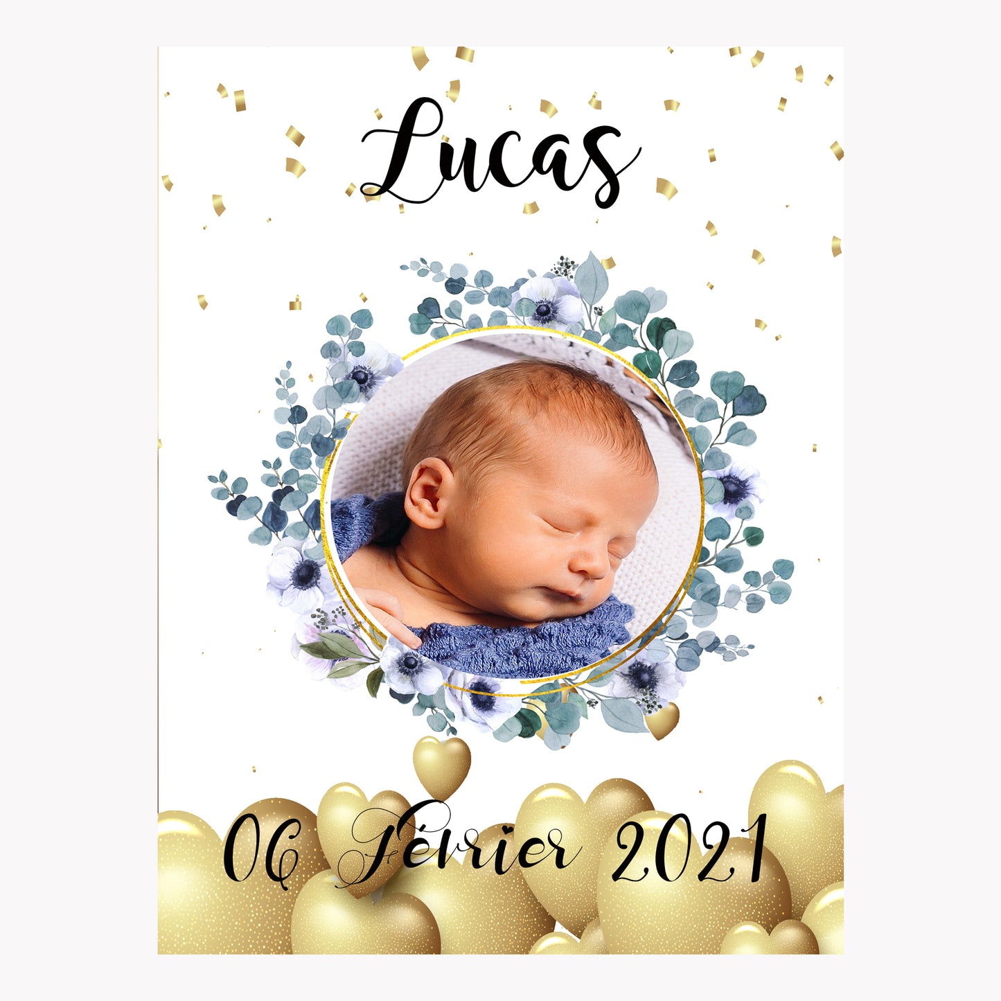 affiche de naissance garcon