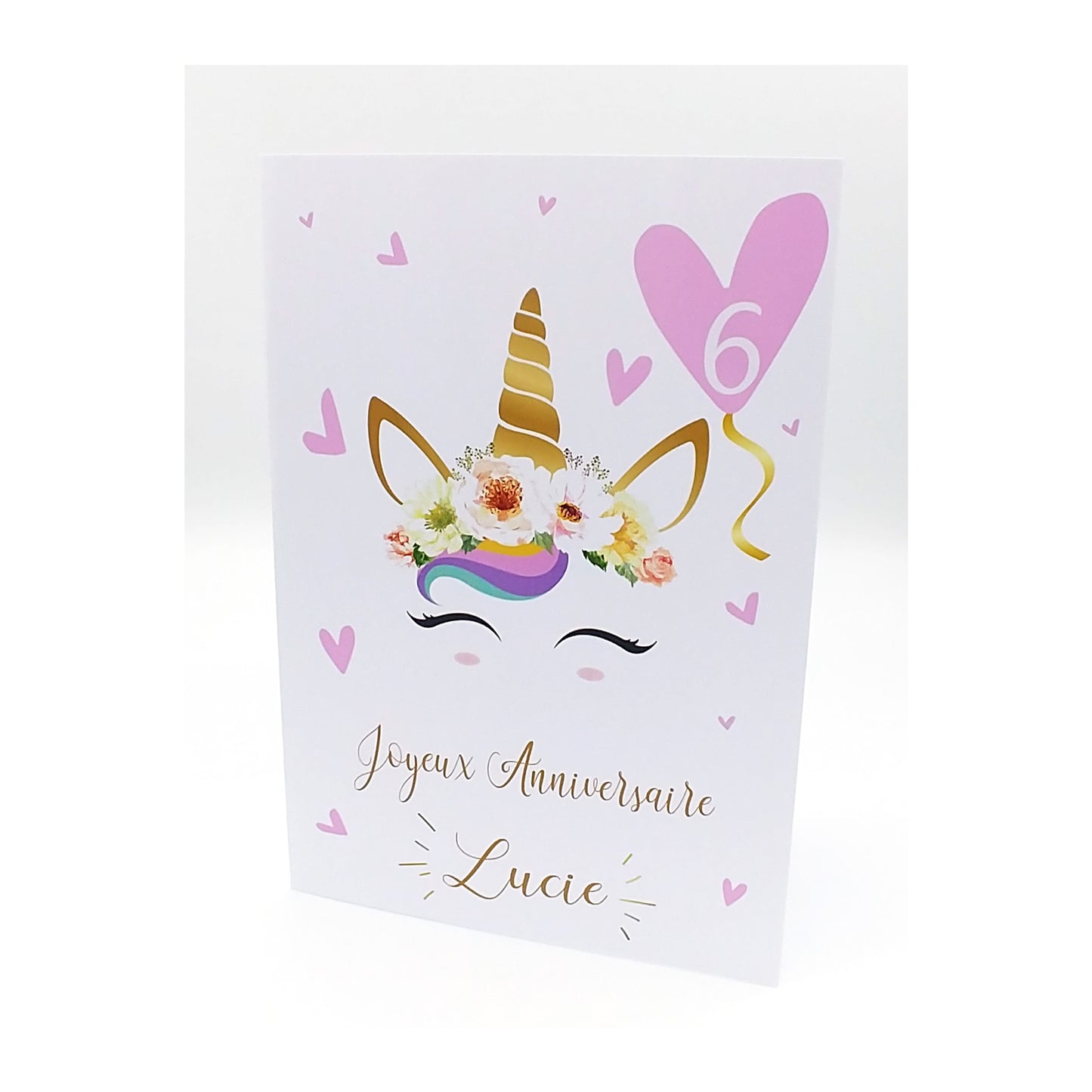 carte d'anniversaire licorne