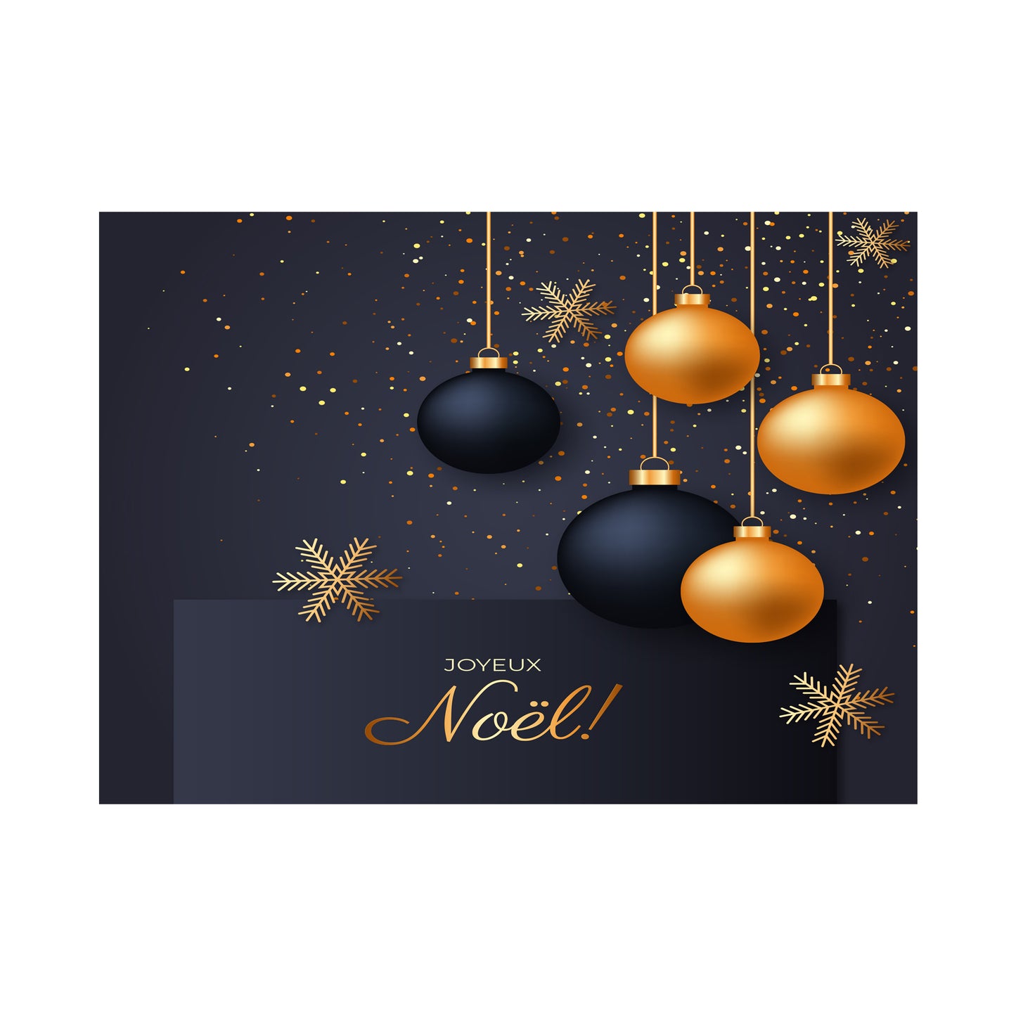 Carte de vœux noël et bonne année paysage 2