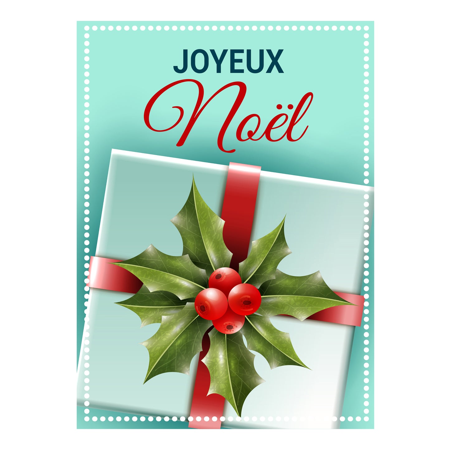 Carte de vœux noël oiseaux