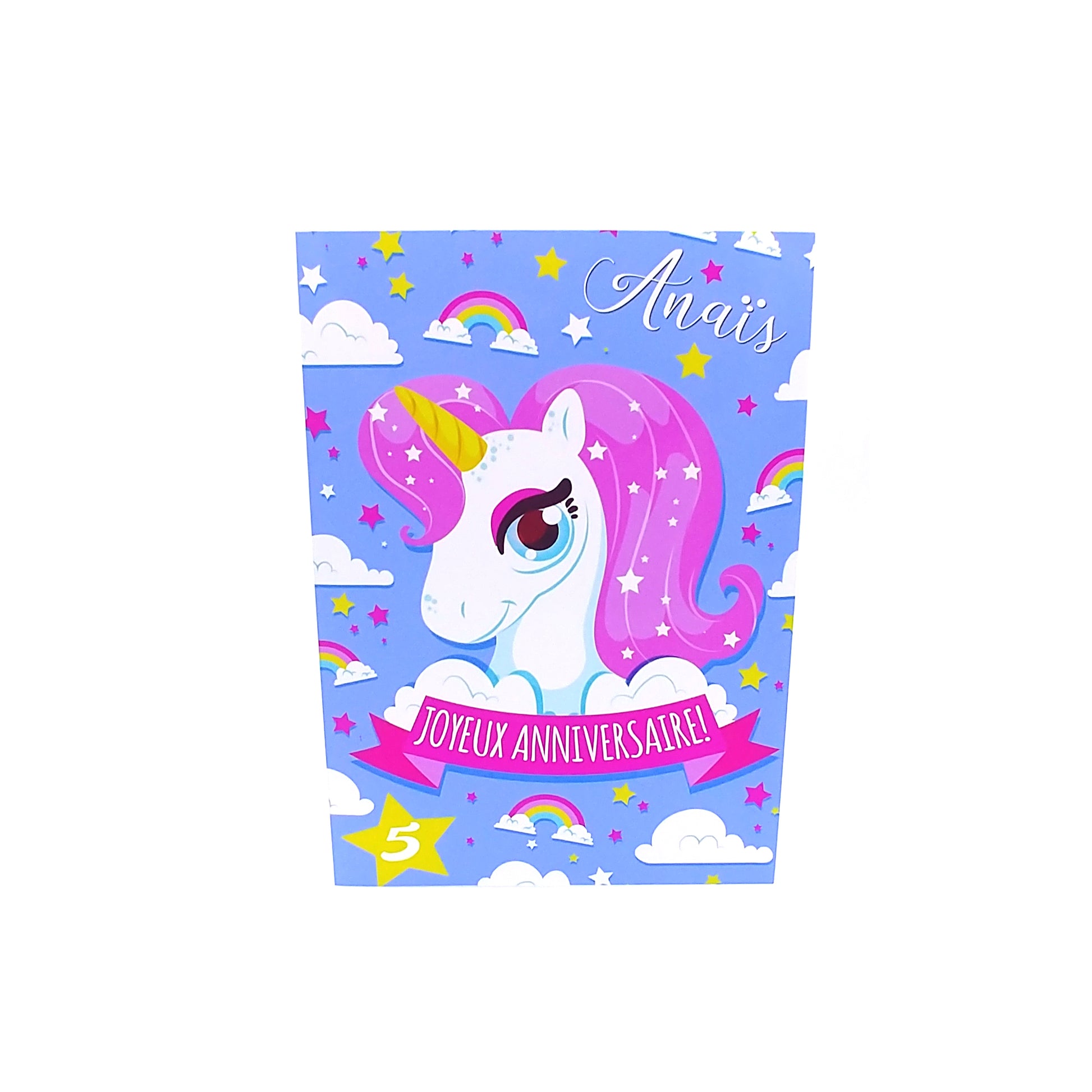 carte anniversaire licorne