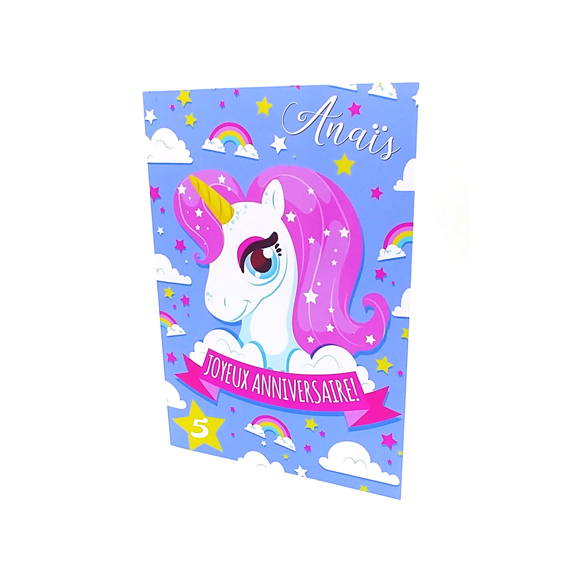 carte d'anniversaire licorne