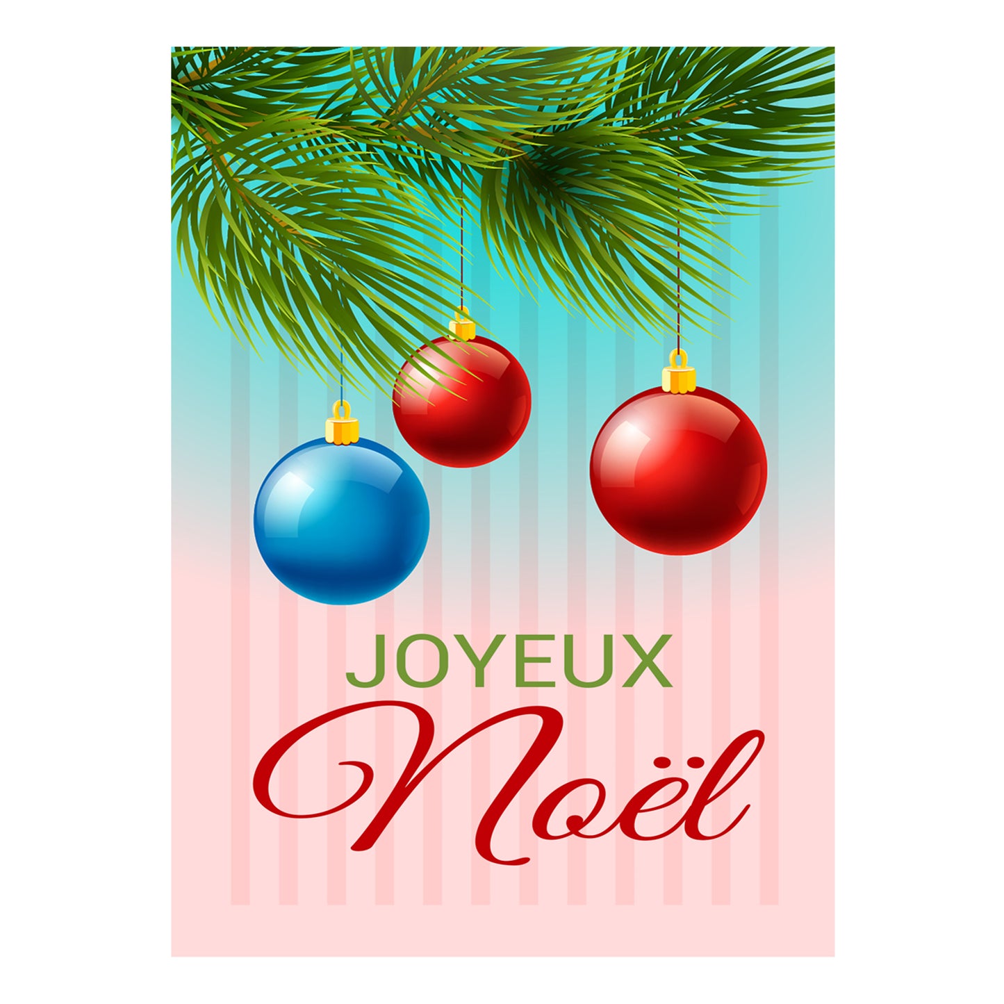 Carte de vœux noël oiseaux