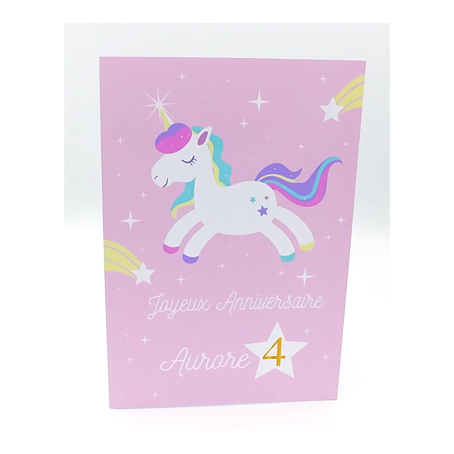 carte anniversaire licorne