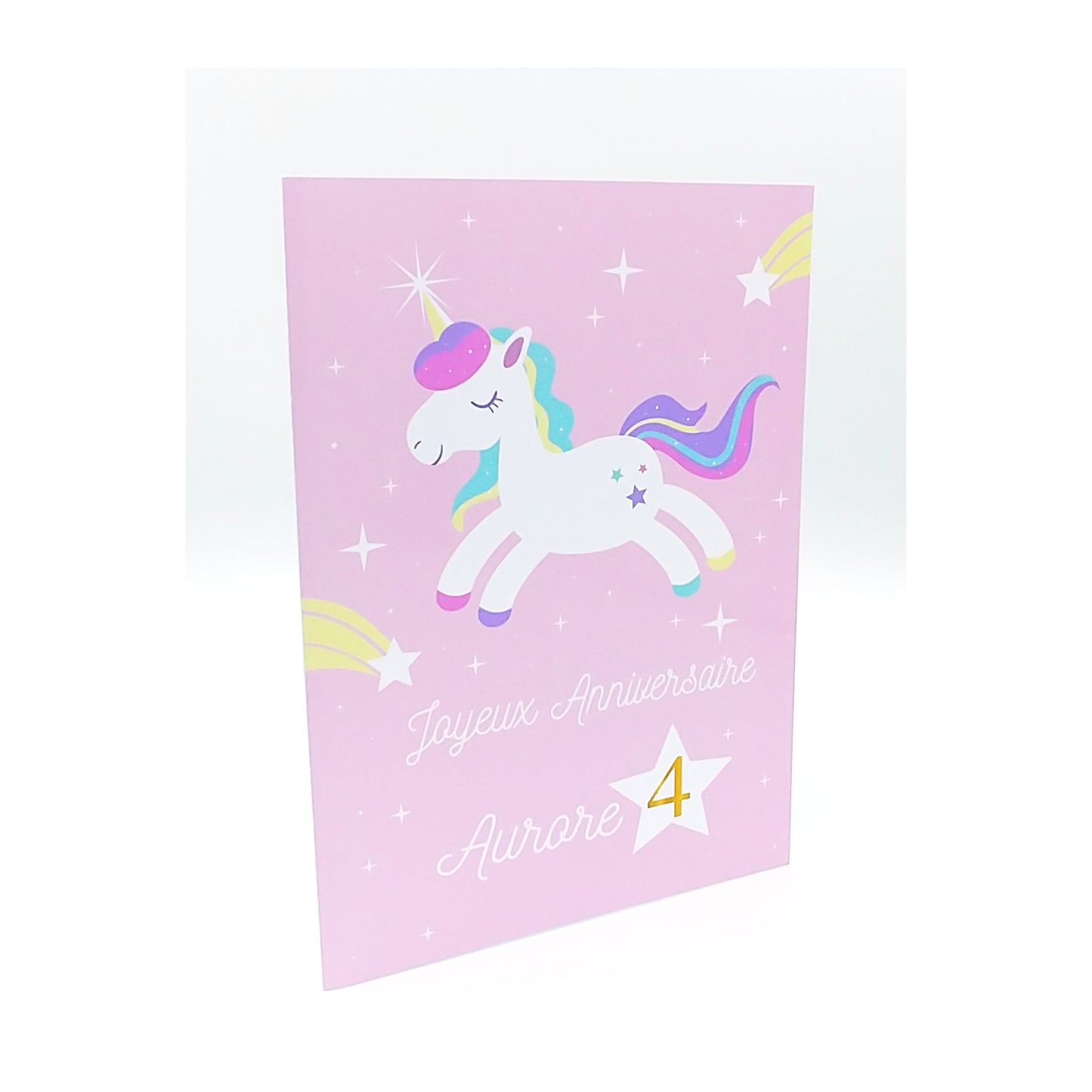 carte d'anniversaire licorne