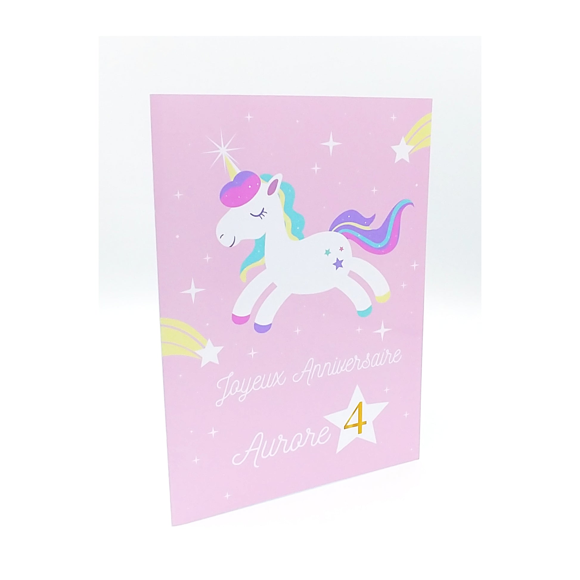 carte d'anniversaire licorne