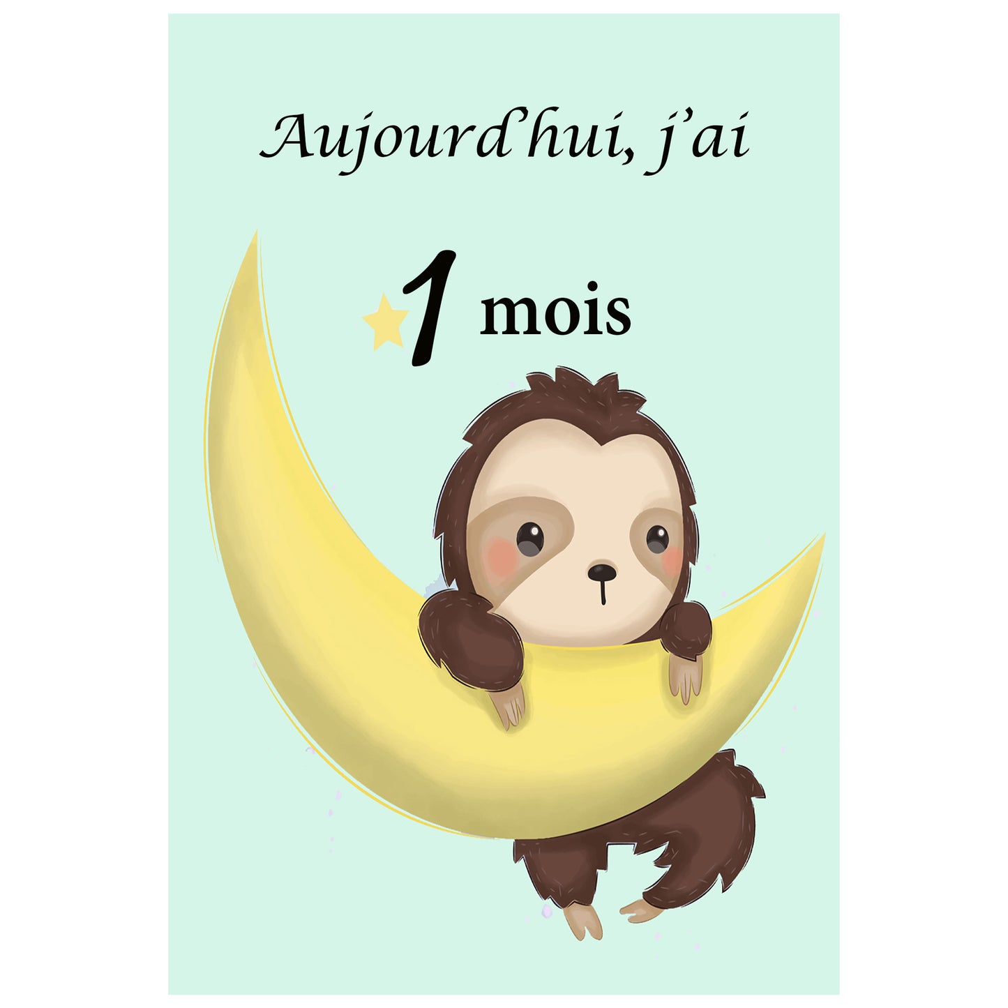 Carte étape bébé Animaux