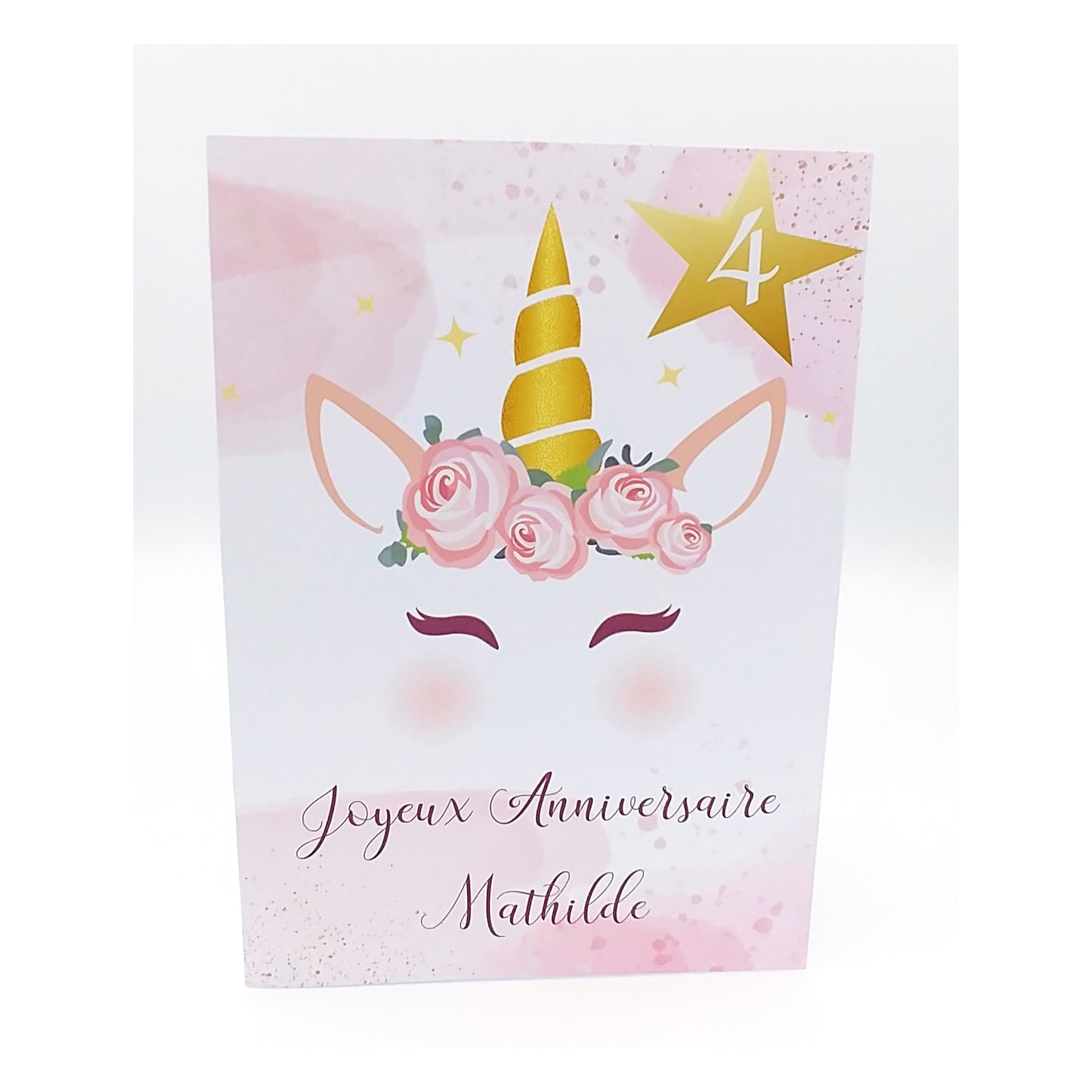 carte anniversaire licorne