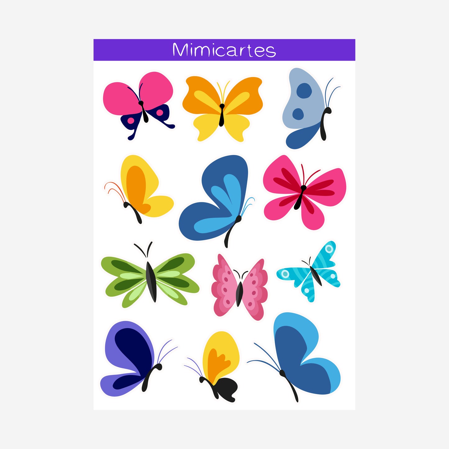 autocollant papillon