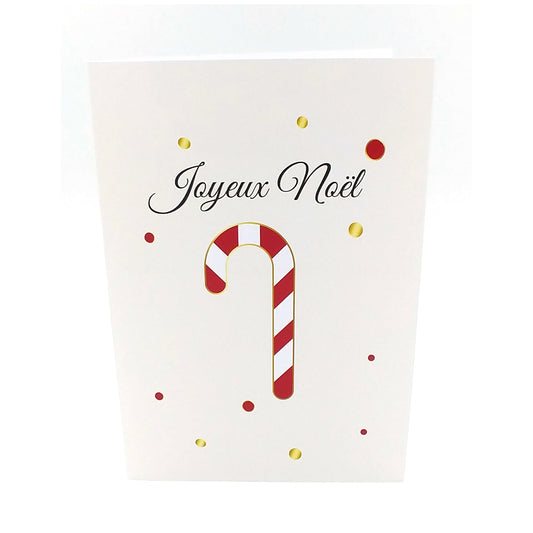 Carte de vœux de noël candy cane