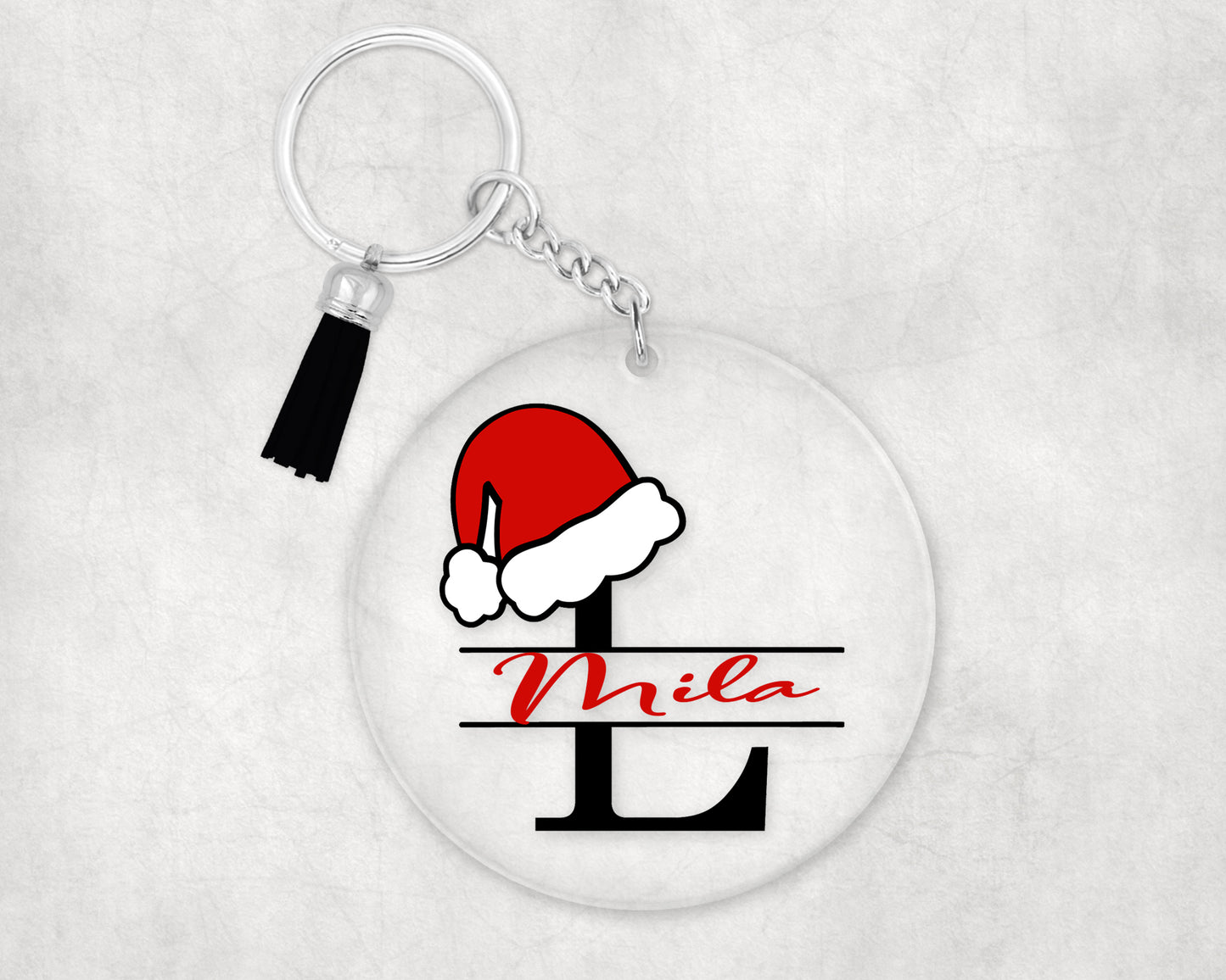 Porte-clé noël lettre monogramme