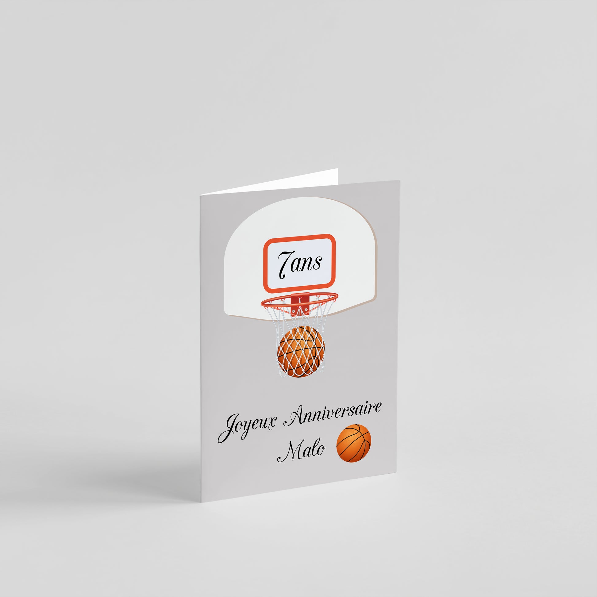 carte anniversaire basket