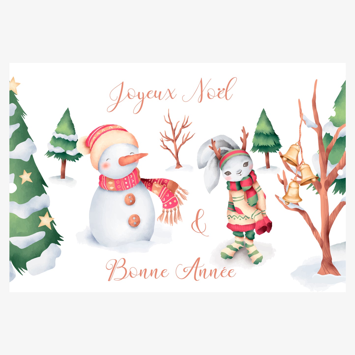 Carte de vœux noël et bonne année mélange 2