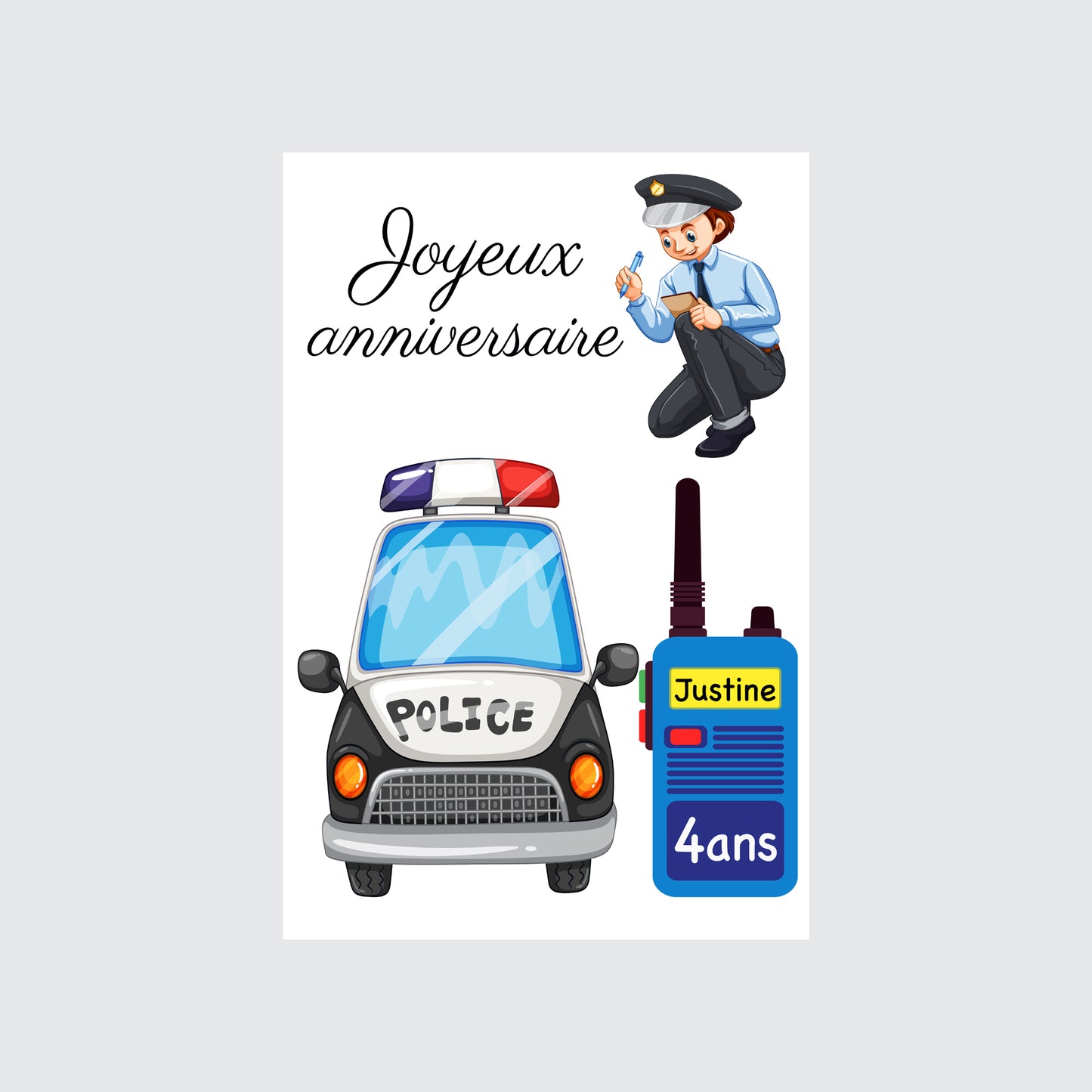 carte de voeux police