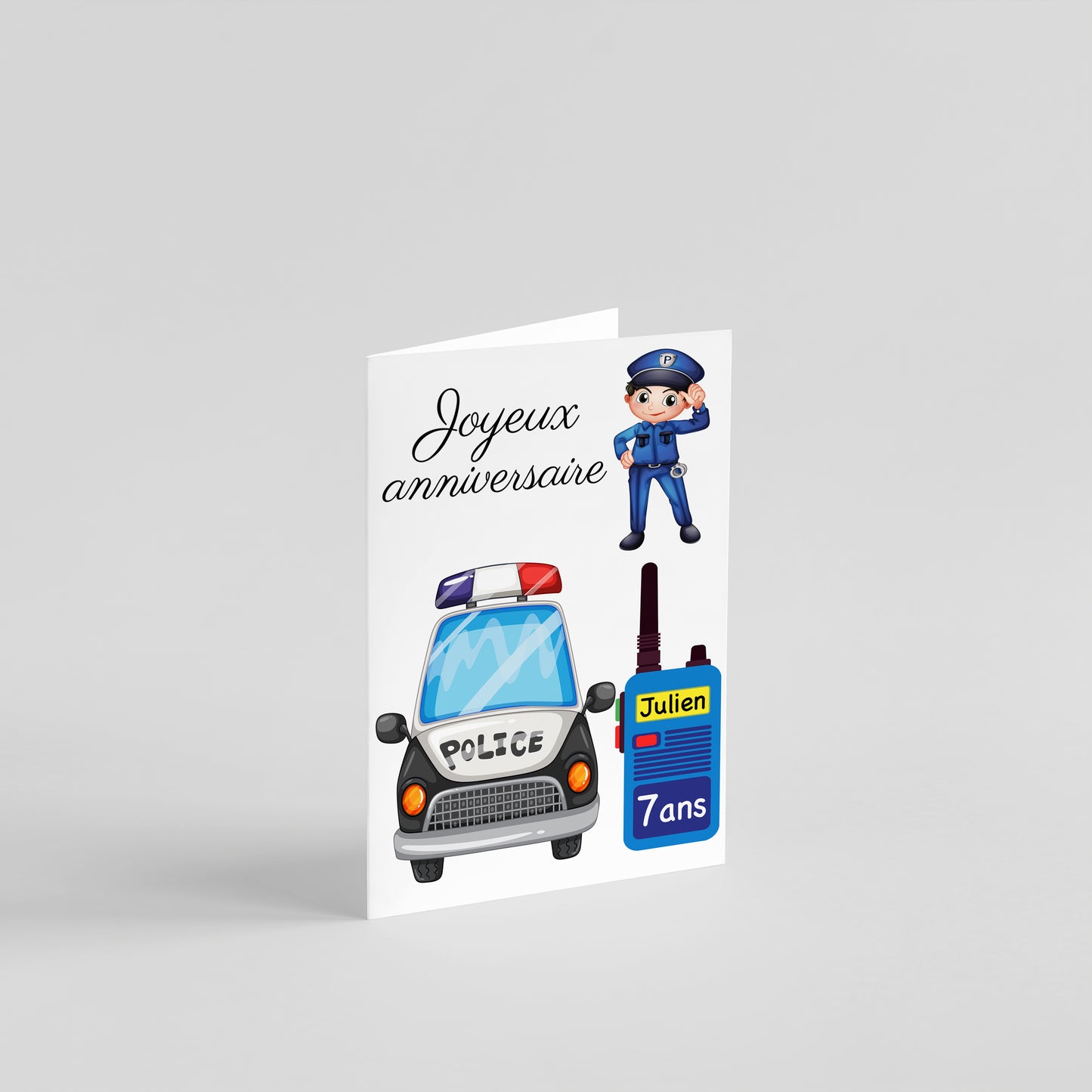 carte d'anniversaire police