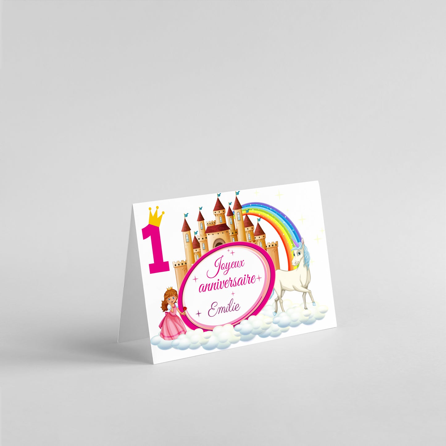 carte d'anniversaire princesse