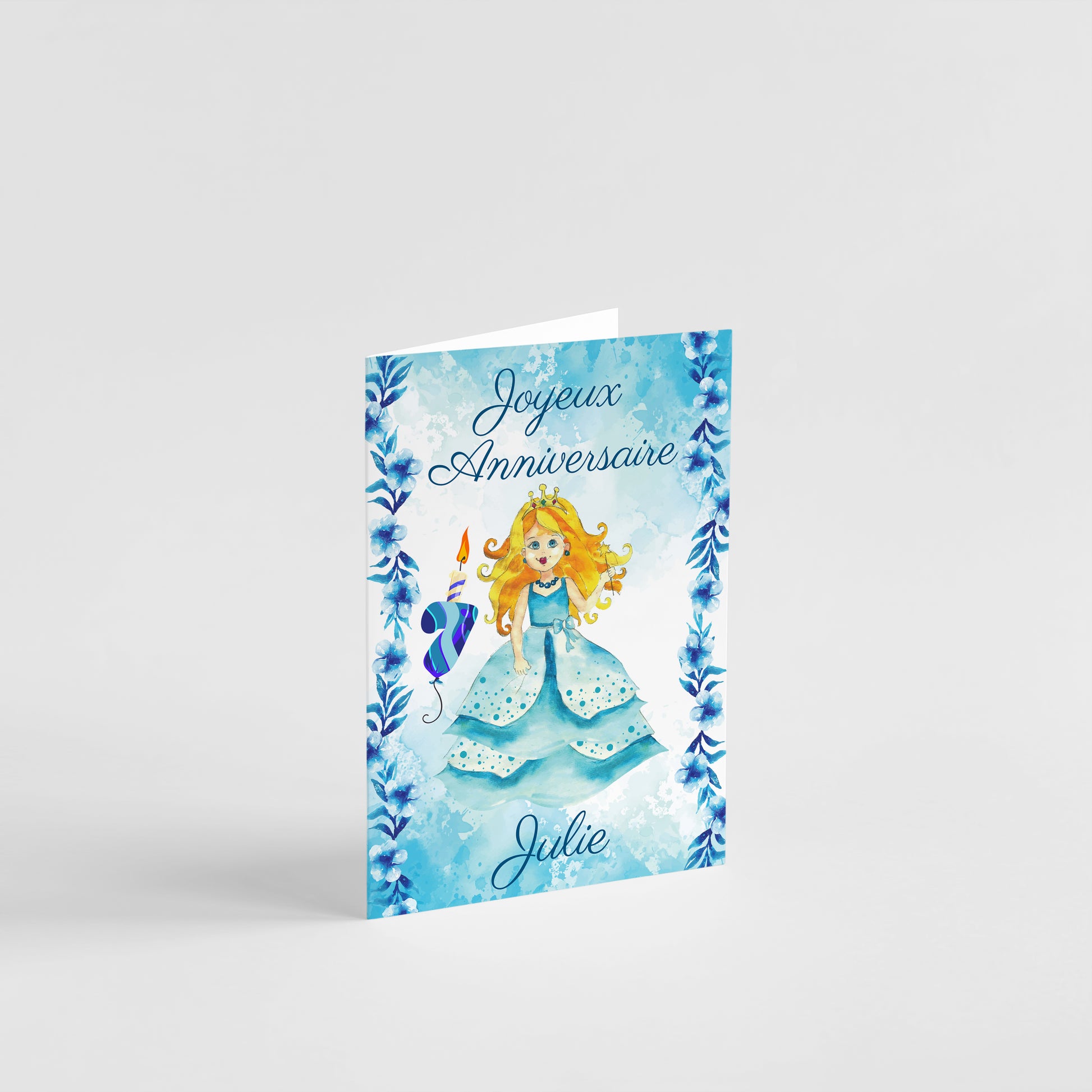 carte anniversaire princesse