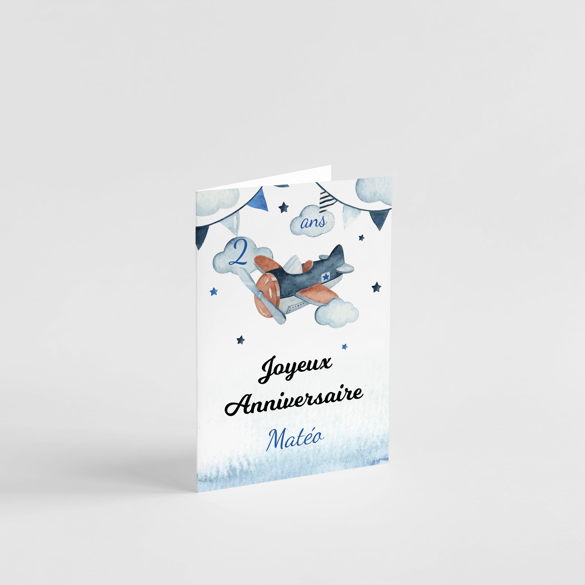 carte anniversaire avion