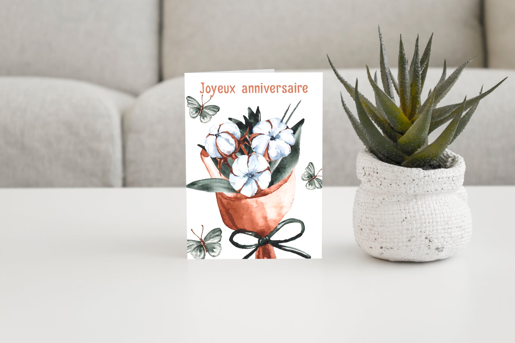 carte anniversaire florale