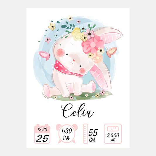 affiche naissance fille