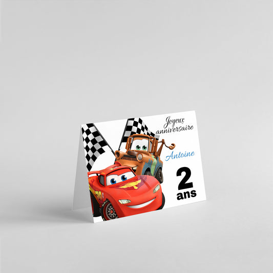 carte anniversaire cars